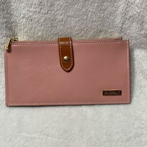 ANDOILT Women’s Genuine Leather Wallet RFID Blocking Credit Card Holder  Pink